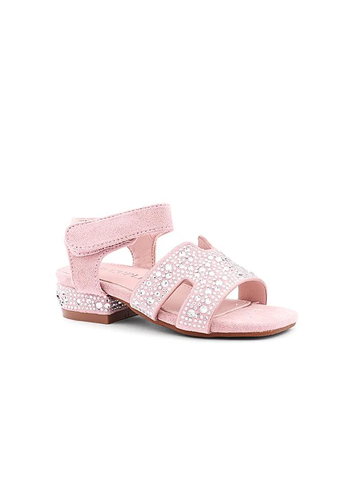 كابلي كعب عالي بكعب مربع وحزام للكاحل للبنات